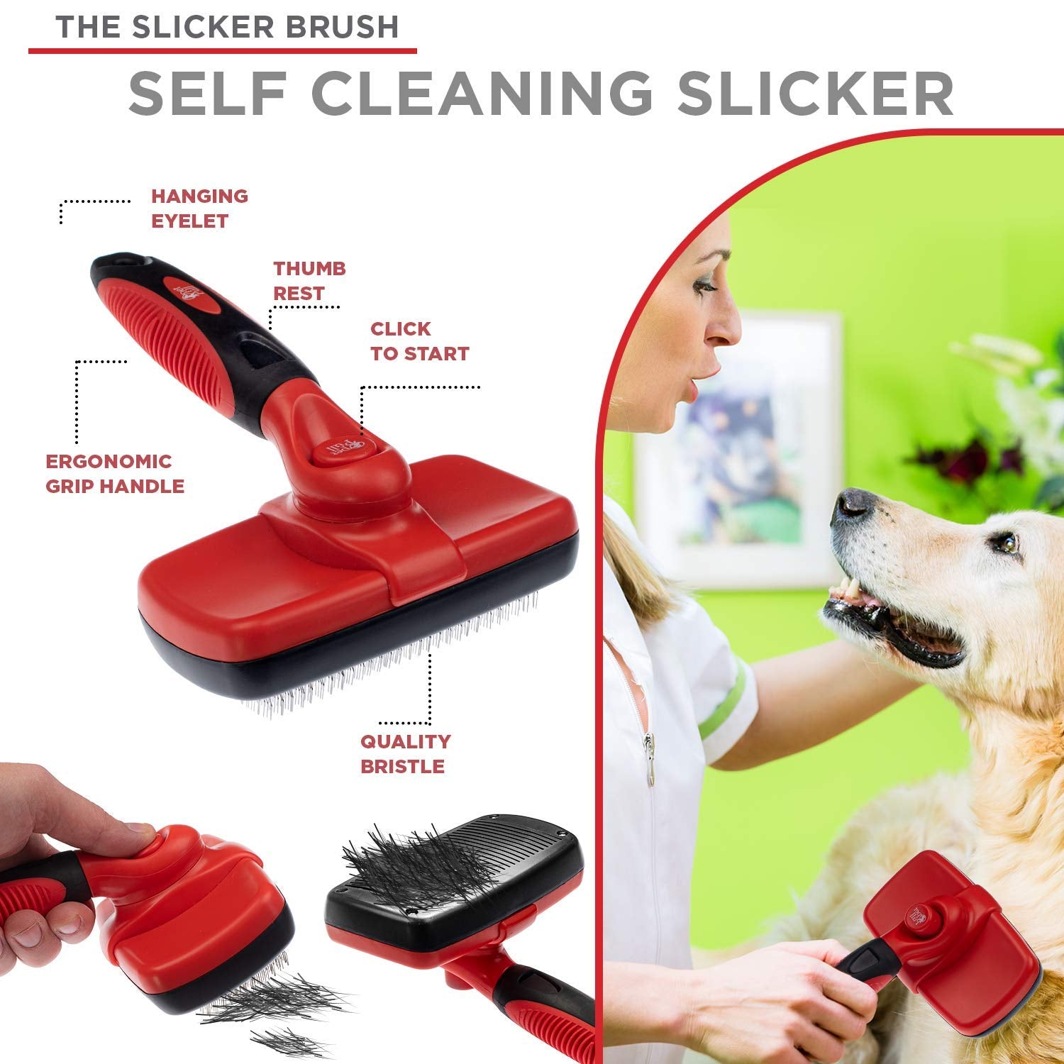 Pet Grooming Brushes for Dogs and Cats 