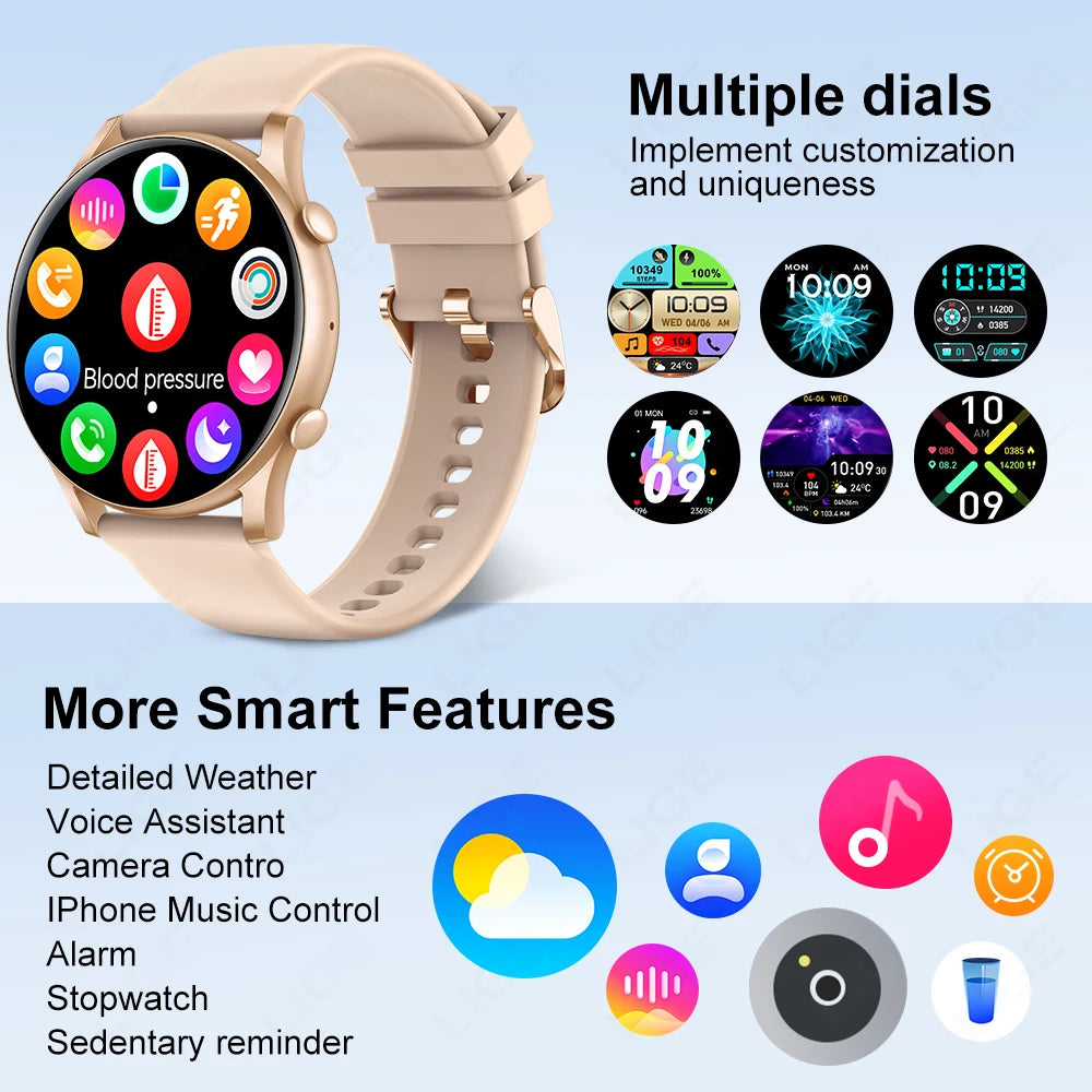 Bluetooth Call Sport Fitness Smart Watch 