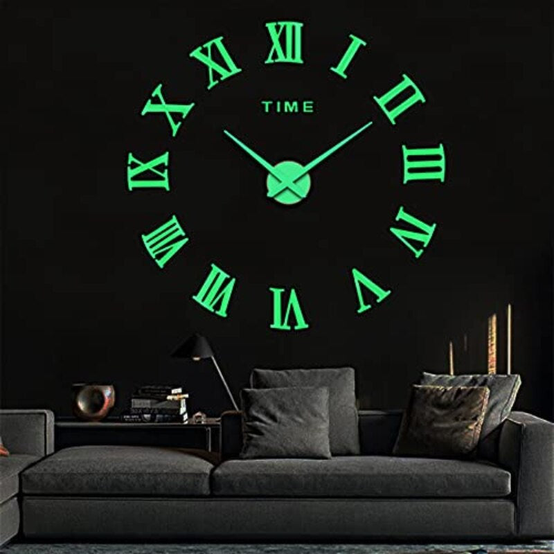 3D Luminous Large Wall Clock 