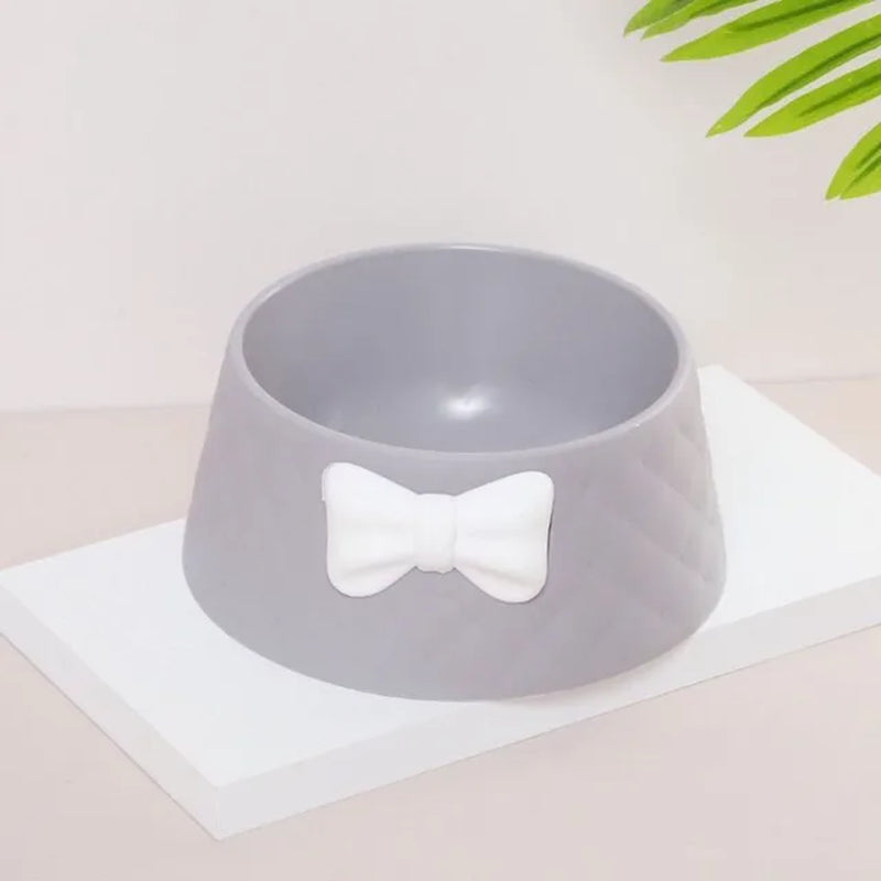  Lovely Bowknot Puppy Feeder Dish Bowl