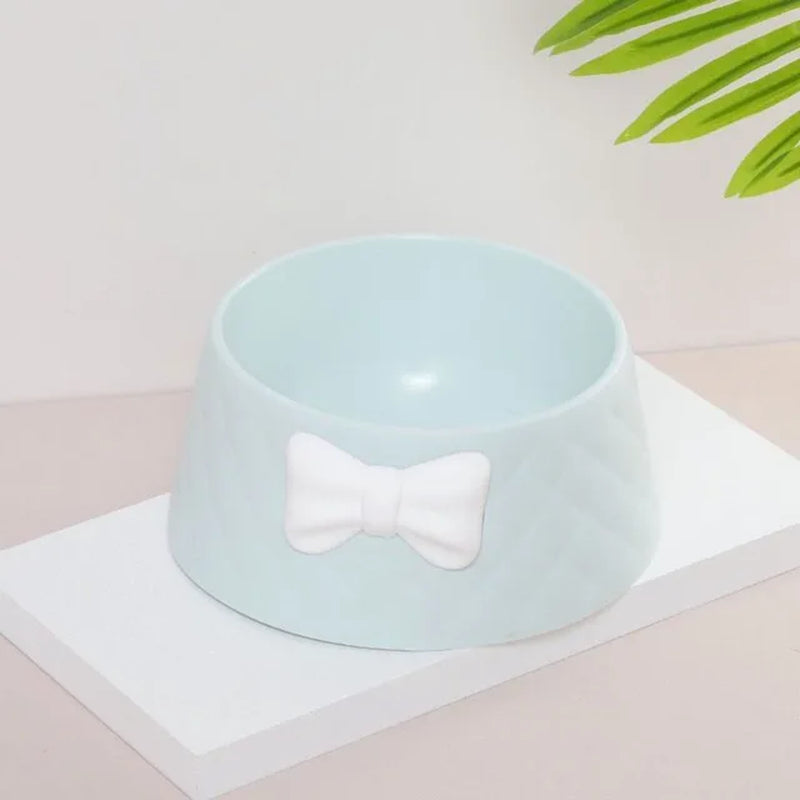  Lovely Bowknot Puppy Feeder Dish Bowl