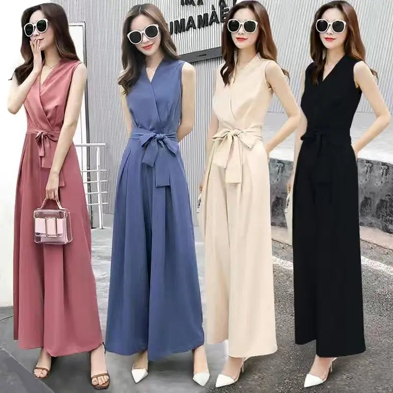 Women'S Wide Leg Jumpsuits Elegance Summer Clothing