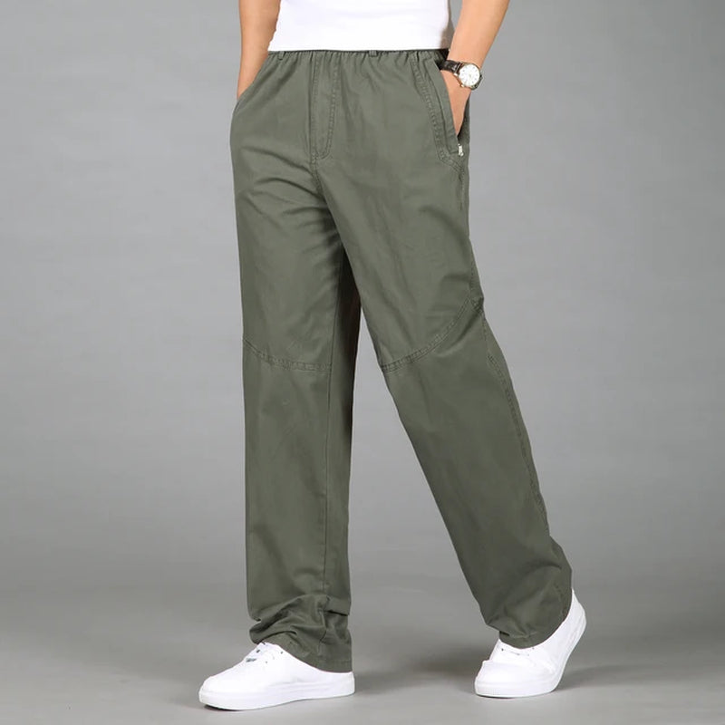 Men Fashion  Casual Cotton Long Pants 