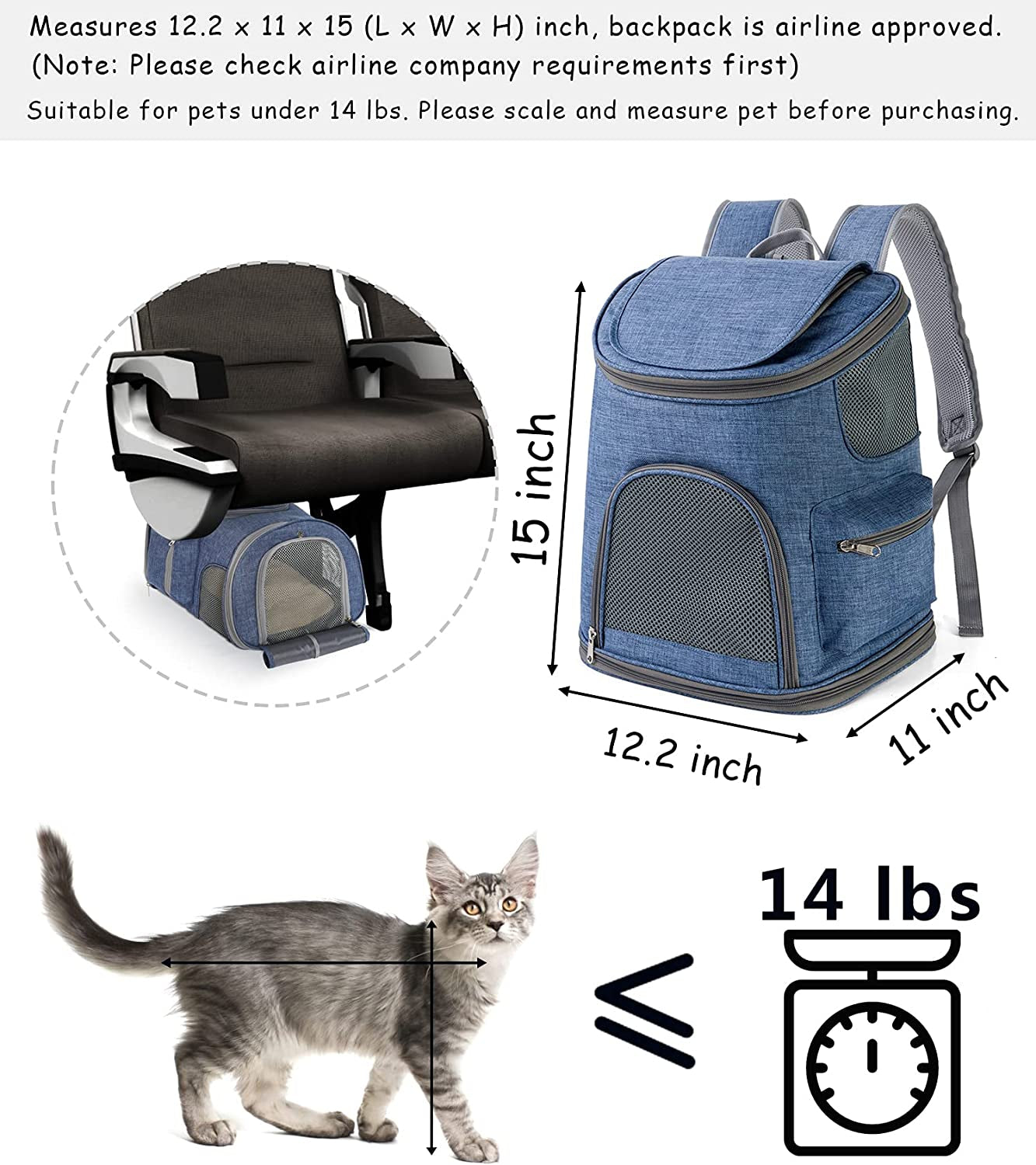 Small Pet Backpack Carrier