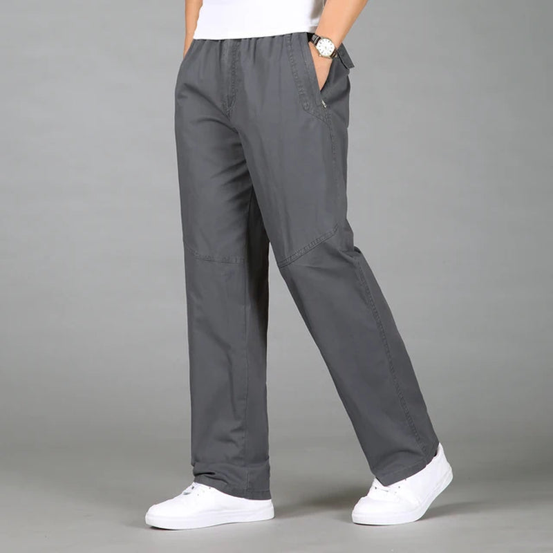 Men Fashion  Casual Cotton Long Pants 