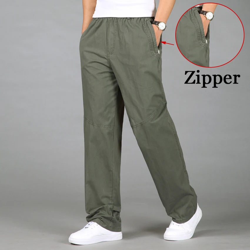 Men Fashion  Casual Cotton Long Pants 